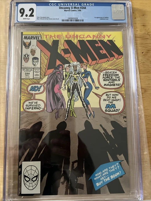 Uncanny X-Men 244 CGC 9.2 Nm- 1st Appearance of Jubilee ~ Chris Claremont 1989
