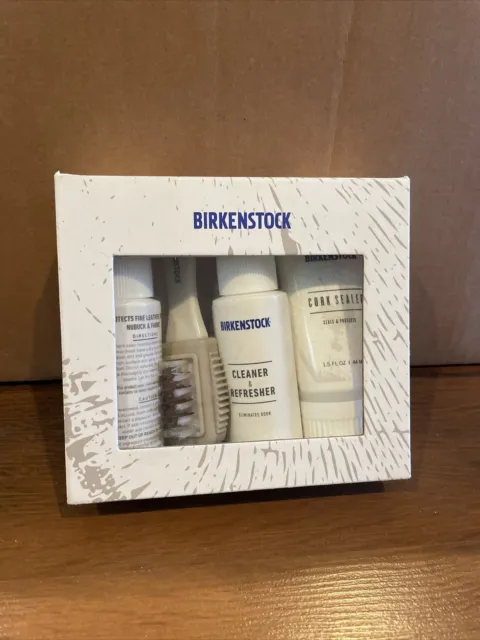 Birkenstock Deluxe Shoe Care Kit With Refresher, Cleaner, Sealer And Brush Repel
