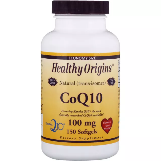 Pure Co-Enzyme Q10 100mg 150 Capsules CoQ10 Ubiquinone Cœur Santé