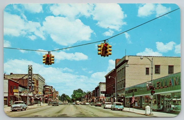Sturgis MI Michigan Downtown Street Scene Vintage Postcard CK