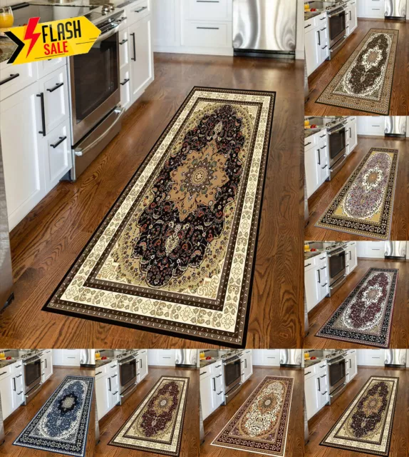 Modern Large Hall Runner Mat Traditional Non Slip Rugs Living Room Floor Carpets