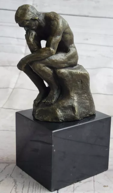 Rodin The Thinker Statua Caldo Scultura Bronzo Fine Art Maschio Nude per Regalo