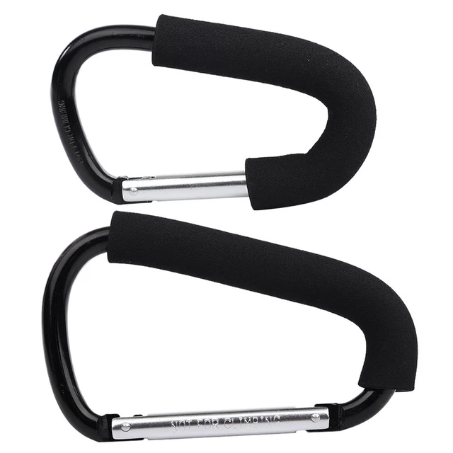 Neu Schwarzes Baby Kinderwagen Clip Haken Buggy Kinderwagen Karabiner Windel Tas
