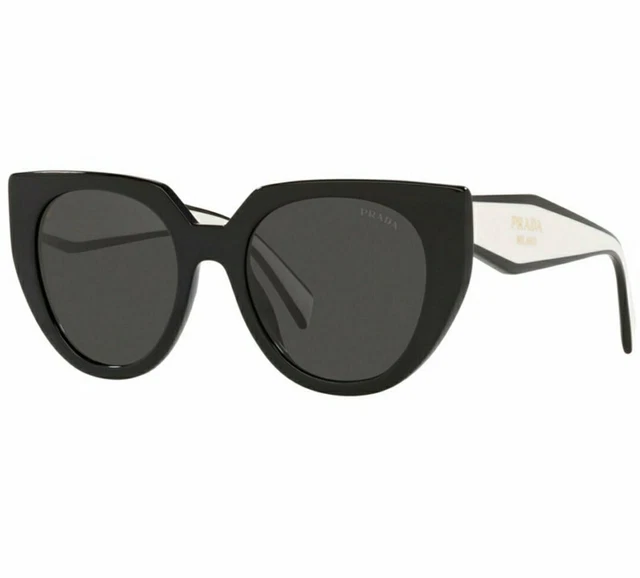 PRADA SPR 14W (PR 14WS) 09Q5S0 Black Talc Dark Grey Women's Cat Eye Sunglasses