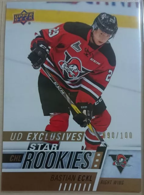 Bastian Eckl Star Rookies UD Exclusives /100 - Upper Deck CHL Hockey 2017-18