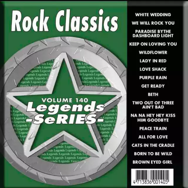 Legends Karaoke Cdg Disc Rock Classics #140 Cd 1970S-1980S Pop Cd+G Oldies !