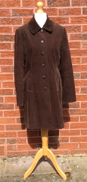 PER UNA BROWN Corduroy Coat Size 14 10.00 PicClick UK