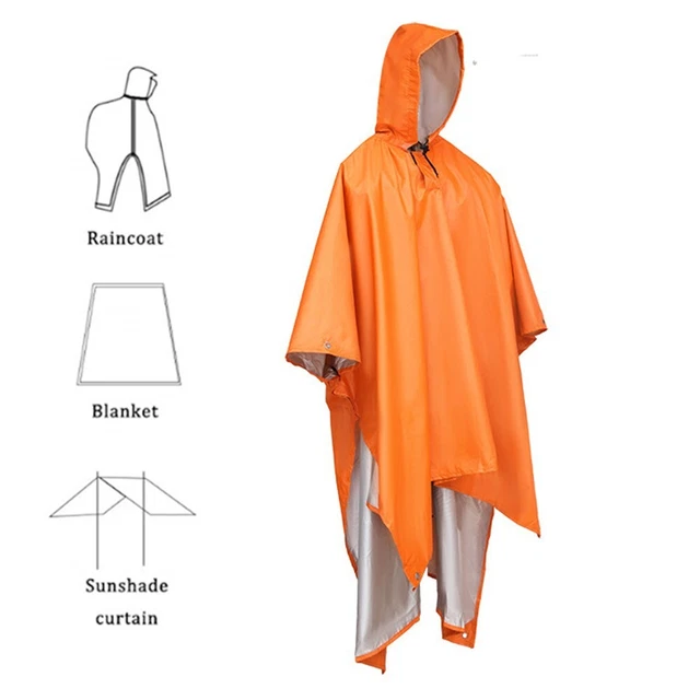 High Performance Camping Raincoat with Waterproof Material and Sun Shelter