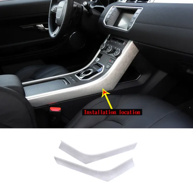 Silver Center Console Side Strip Panel Trim For Range Rover Evoque 2012-18