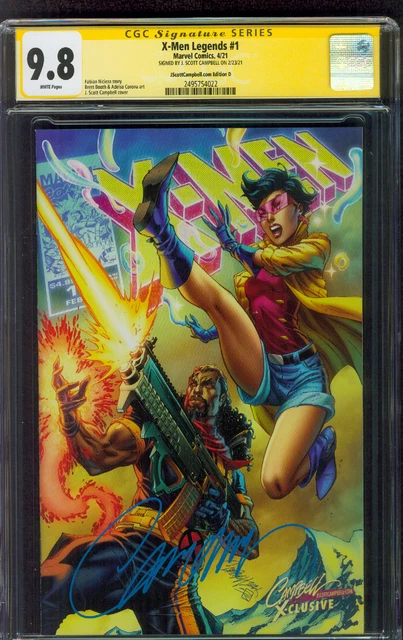 X Men Legends 1 CGC 9.8 SS J Scott Campbell Ed D Variant Bishop Jubilee