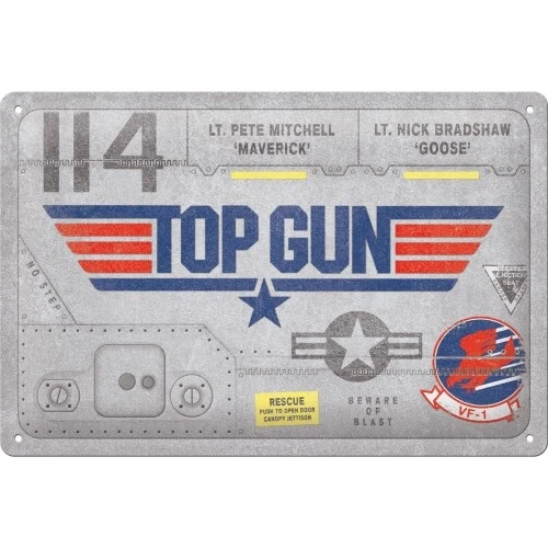 Superior Gun Avión Nostalgia Letrero de Metal 30CM Cartel de Lata Escudo