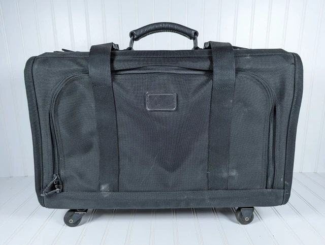 TUMI Black Ballistic Nylon Compartments Rolling Carry-on Suitcase 20" x 12"
