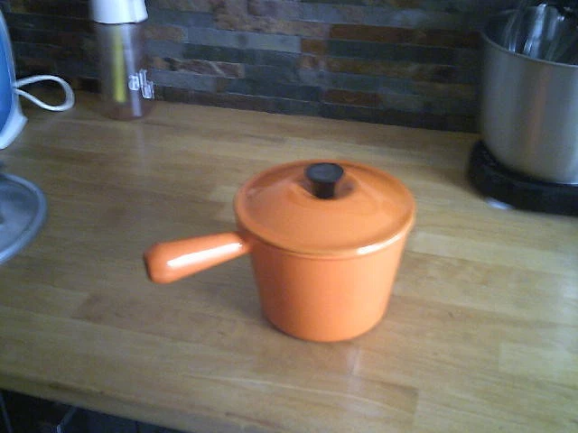Caquelon à Fondue Ancien En Fonte émaillée - 1L, Avec Couvercle, Noir/vert/blanc