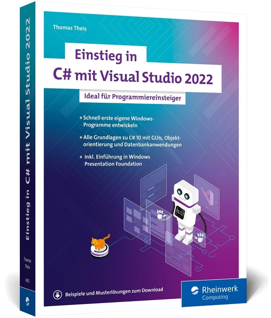 EINSTIEG IN C# mit Visual Studio 2022, Thomas Theis EUR 29,90 - PicClick DE