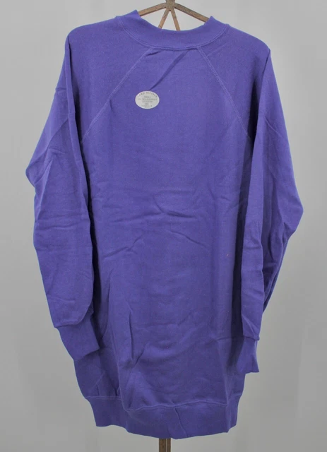 VTG Women's NOS Lot of 6 1980s Purple LONG BODY Sweatshirts Sz S 80s Deadstock