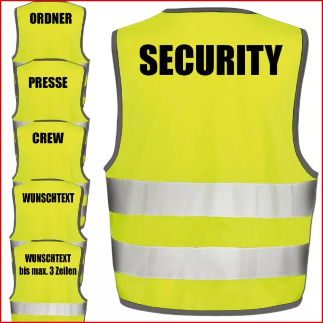 RESULT Sicherheitsweste Warnweste Security Arbeit Sicherheit Reflektoren NEU