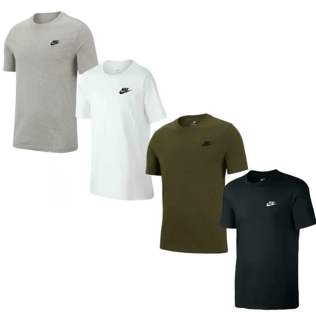 Nike Mens T Shirt Soft Cotton Casual Short Sleeve Crew Neck Plain T shirt Tee