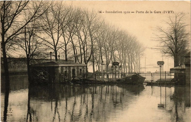 CPA AK PARIS 13th Flood 1910 Porte de la Gare IVRY F. Fleury (673145)