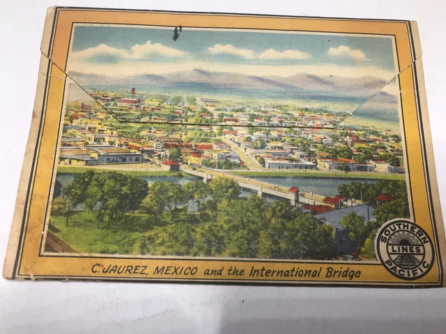 1960’s Souvenir Fold Out Southern Pacific Lines Railroad Sunset Route 18 Views 3