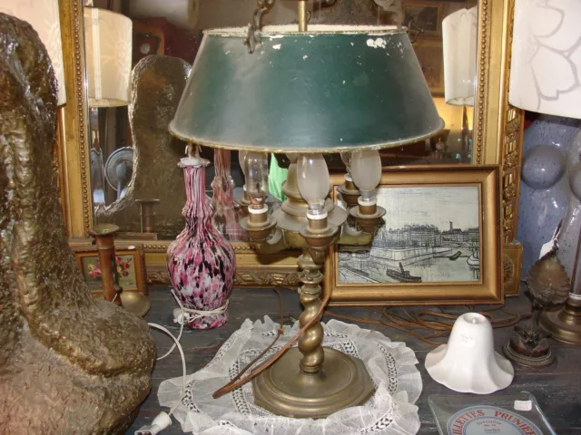 Lampe bouillotte à huile du milieu du XIX siècle