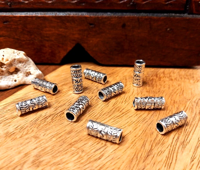 10 Bartperlen, Wikingerperlen, Haar Perlen, Rasta Perlen (22)