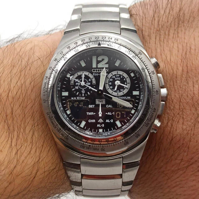 Citizen Promaster Sky Eco-Drive Orologio Uomo Cronografo - Radio Controlled, Quarzo, Cassa 45mm Acciaio, Quadrante Blu, Impermeabile 20 Bar - 2