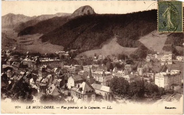 CPA Le Mont Dore Vue Generale et le Capucin FRANCE (1289435)