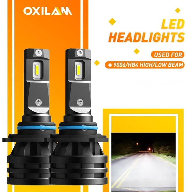 OXILAM LED Headlight Bulb 9006 HB4 High Low Beam Lamp Cool White Noiseless EAP OXILAM LED Headlight Bulb 9006 HB4 High Low Beam Lamp Cool White Noiseless EAP