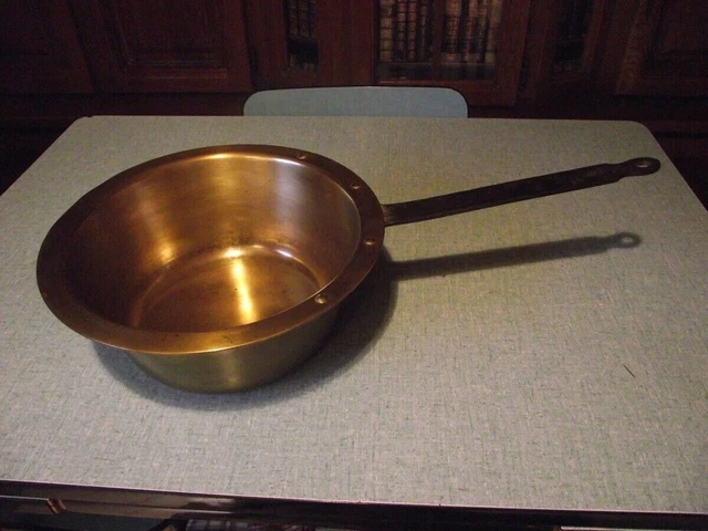 ANCIEN CHAUDRON CACHE-POT ancien en cuivre/laiton EUR 8,00 - FR