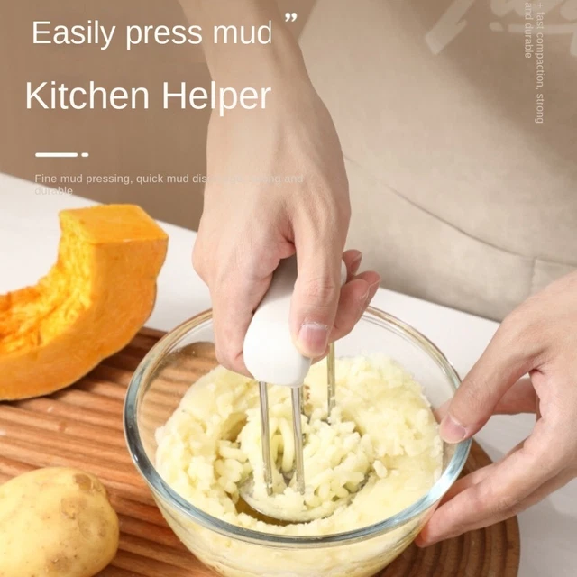 Easy Grip Handle Potato Press Stainless Steel Vegetable Fruits Tools  Cooking