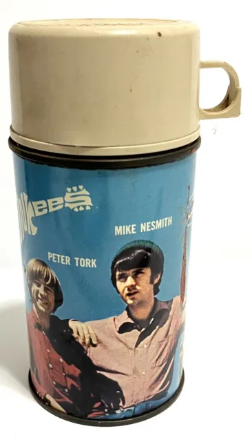 VINTAGE THE MONKEES LUNCH BOX THERMOS 1967