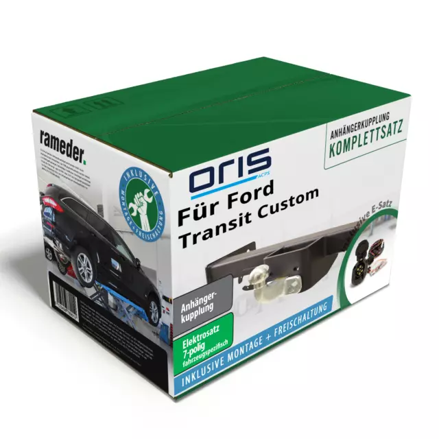 Oris Anhängerkupplung starr & 7poliger E-Satz für Ford Transit Custom 12- TOP