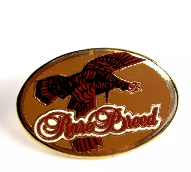 Wild Turkey Rare Breed Barrel Proof Bourbon Whiskey Pin Advertise Flying Bird