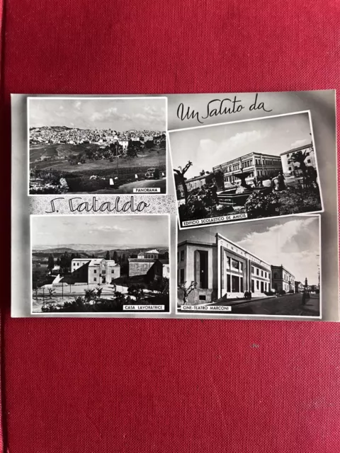 Cartolina S. Cataldo - Un Saluto Da - Vedutine - Viaggiata 1955