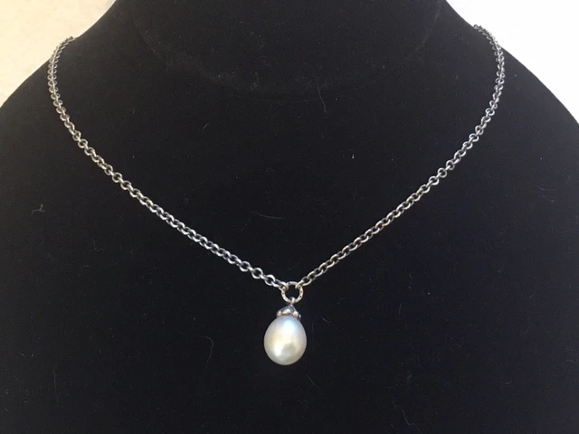 TROLLBEADS Sterling Silver Fantasy Necklace w/ Pearl (Approximately 43 1/4 inch)