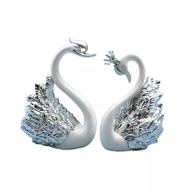 2 Pcs wedding home decoration ornament swan christmas