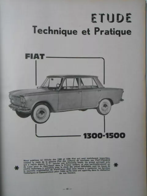 ► Revue Technique - Fiat 1300 // 1500 - 1963