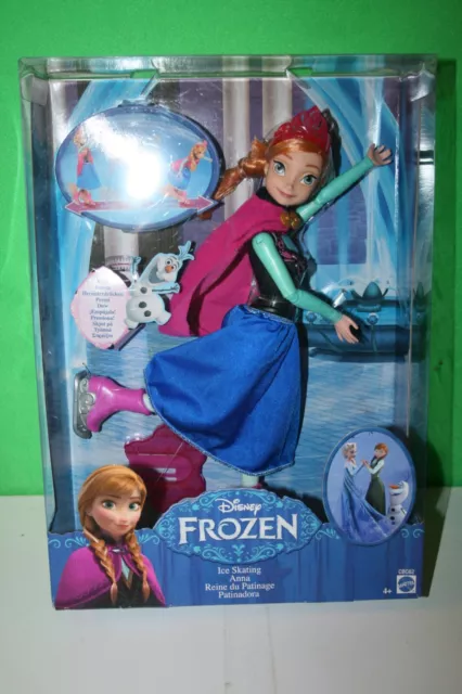 Mattel Disney Frozen Ice Skating Anna Doll  CBC62 ~NEW~2014