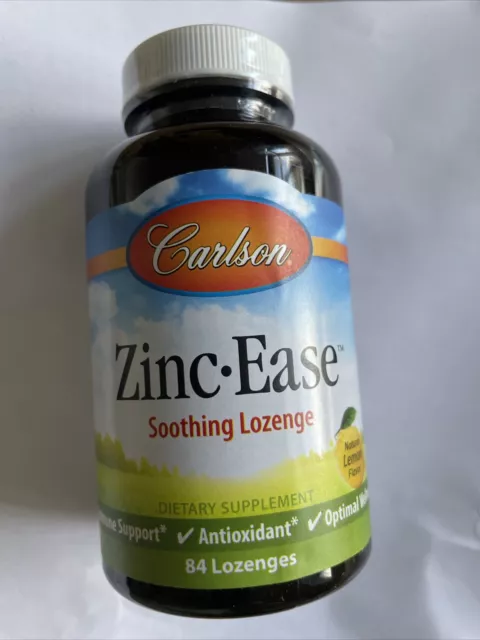 Carlson Labs Zinc Ease Natural Lemon - 84 Lozenges