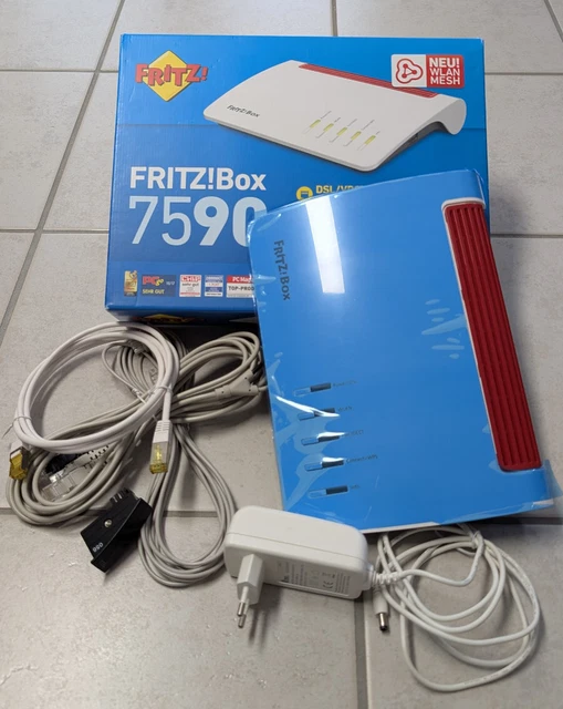 AVM FRITZ!BOX 7590 WLAN ADSL2+ Modem-Router - Weiß (20002784) EUR 101 ...