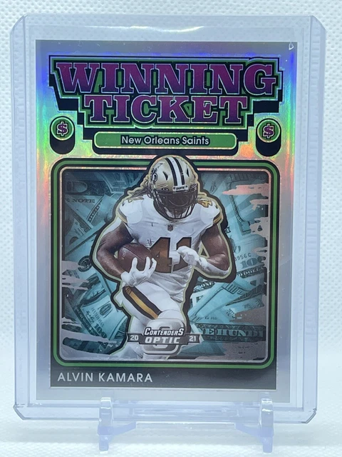 2021 Contenders Optic Winning Ticket Silver Prizm Alvin Kamara #Wt21 Saints