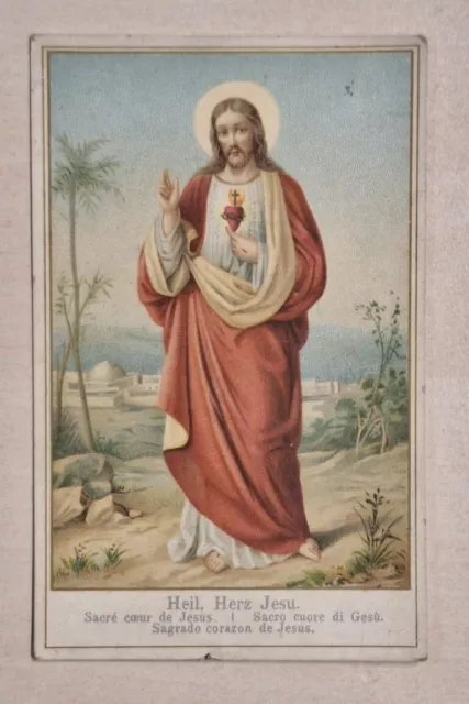 Altes Andachtsbild, o. J., Heiliges Herz Jesu, Holy Card