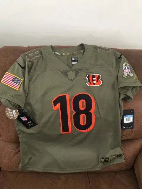 Maillot Nike Cincinnati Bengals A.J vert Salute To Service NFL NEUF AVEC ÉTIQUETTES taille M femme