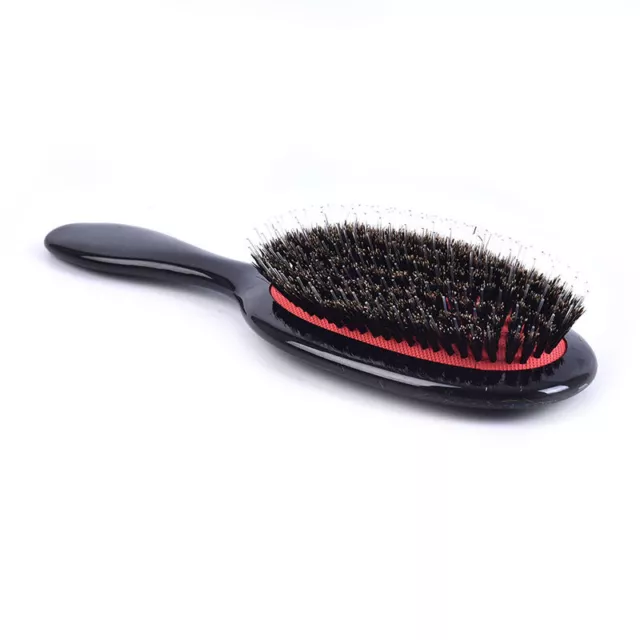 Natural Boar Bristle Oval Anti-static Paddle Comb Scalp Massage Comb Hair BS*h*