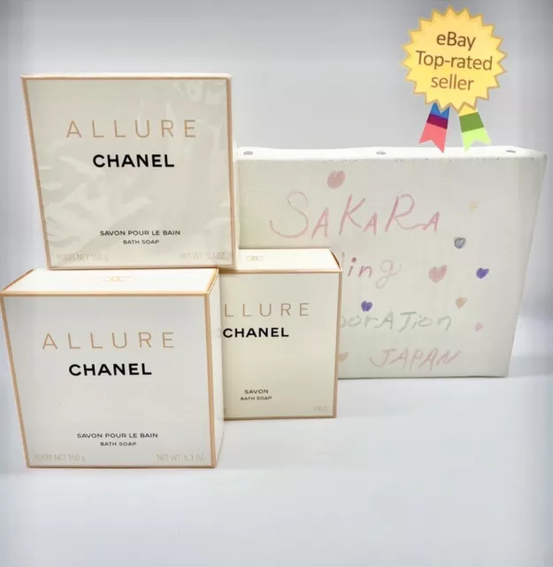 SET OF 3P CHANEL Allure Bath Soap Savon Pour Le Bain WITH BOX