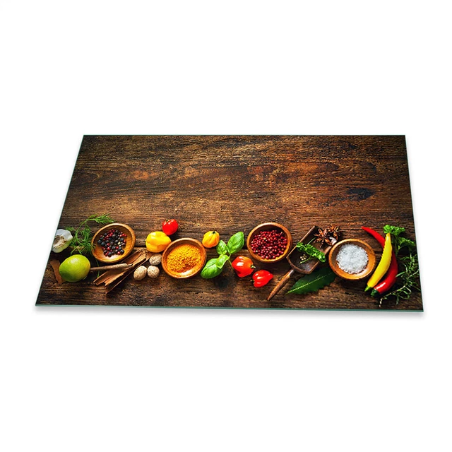 Piastra Di Copertura Per Piano Cottura In Vetro Temperato - 90x52 Cm, Nero, Paraspruzzi E Tagliere