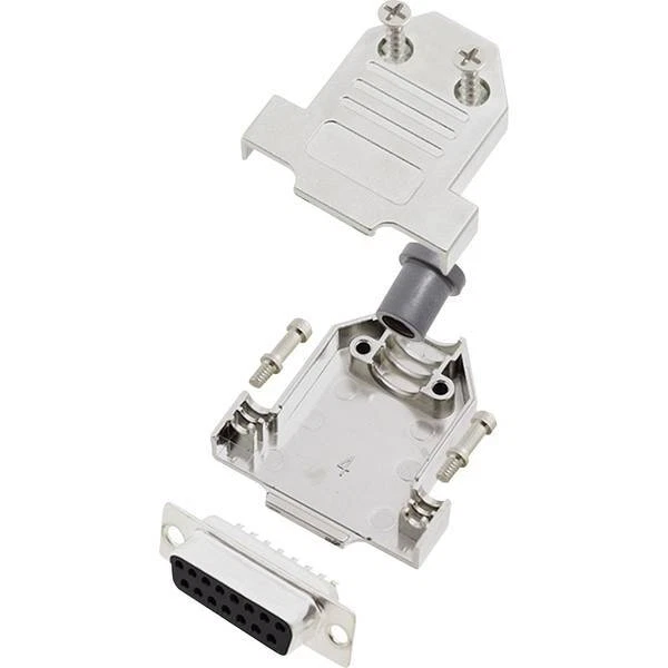 Sourcingmap 4 Pezzi Kit Alloggiamento Connettore DB25 Maschio/Femmina - Guscio In Plastica Grigia Per Port D-Sub