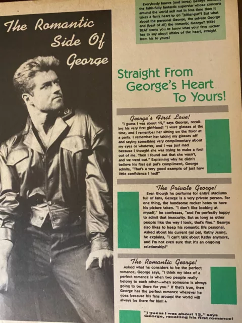 George Michael,  Full Page Vintage Clipping