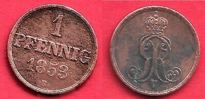 Allemagne Hanovre . 1 Pfennig 1853 B