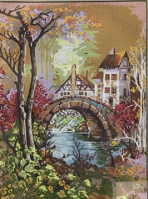 "Old Bridge" Printed Canvas for  Needlepoint Tapestry Gobelin  Embroidery  40103